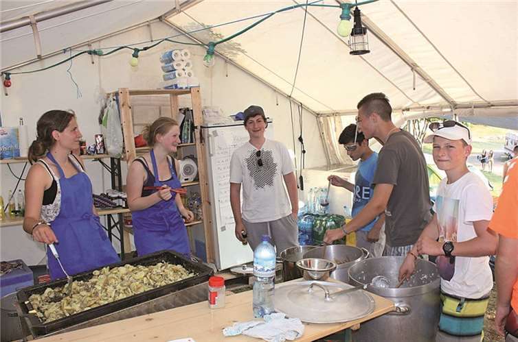 Lagerküche in Slovenien.