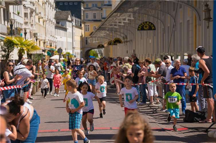 Lahnsteins LahnEggs schaffen es beim Stadtlauf in Bad Ems sicher ins Ziel. Foto: Kommunale Kindertagesstätte LahnEggs