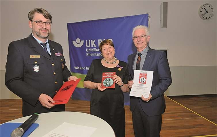 Landesfeuerwehrpräsident Frank Hachemer, Beate Eggert und Manfred Breitbach. privat