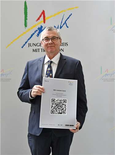 Landrat Dr. Saftig wirbt für Luca-App. Foto: privat