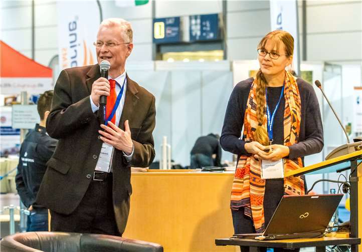 Landrat Frank Puchtler und die Leiterin des WSA Koblenz, Mareike Bodsch, sprachen beim Leipziger Seenlandkongress über die Umsetzung des Projekts „Living Lahn“.  Rhein-Lahn-Kreis