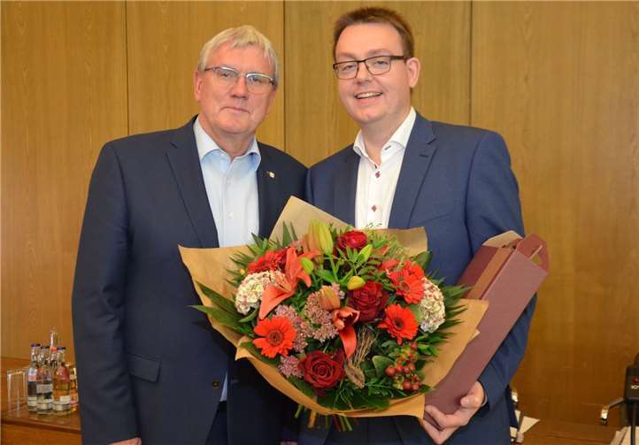 Landrat Sebastian Schuster und der 2. stellvertretende Landrat Denis Waldästl.Rhein-Sieg-Kreis
