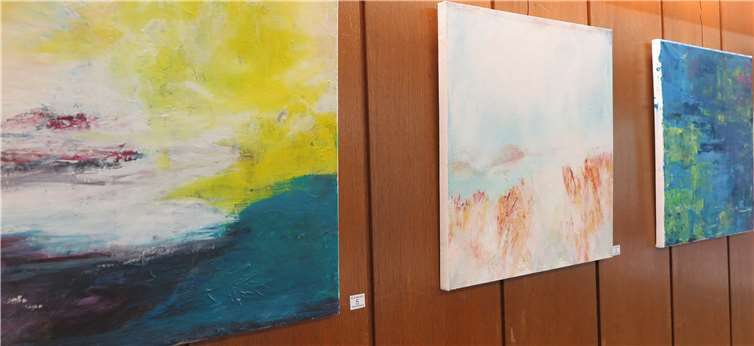 „Landschaftsimpressionen“, Acryl auf Leinwand von Annette Kuchem.