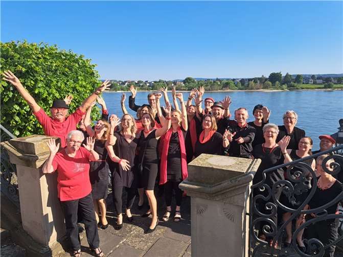 Lange von Corona ausgebremst, trafen sich am Sonntag, 4. Juni 2023, die Sängerinnen und Sänger des Vokalensembles Hammerstein in den Räumen der Landesmusikakademie im Schloss Engers zu einem Chortag. Foto: privat