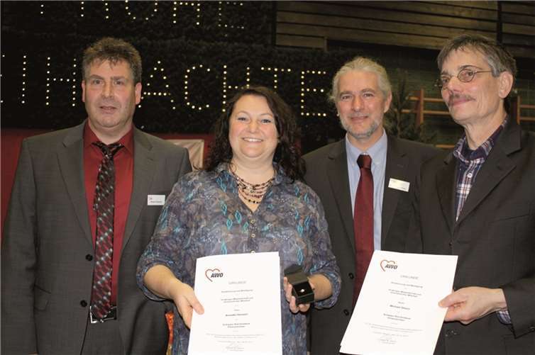 Langjährige Ehrenamtliche wurden geehrt (v.l.n.r.): Rainer Schmitz, Annette Heinzen, Hans W. Bleck und Michael Stienz .privat