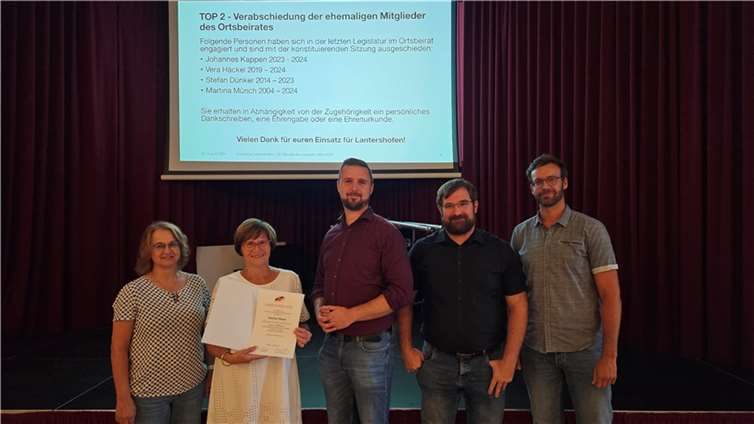 Lantershofen verabschiedet verdiente Mitglieder des Ortsbeirats. Foto: Robin Grießel