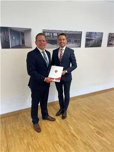 Lars Hörnig und Oberbürgermeister David Langner. Foto: Stadt Koblenz