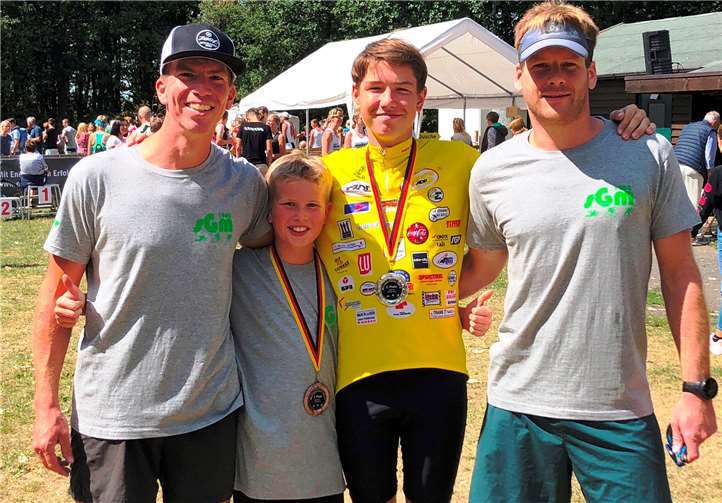 Lauftreff Puderbach: (v.l.) Jendrik Graß, Hannes Oettgen, Fabian Erdmann und Michael Hoben. Foto: privat