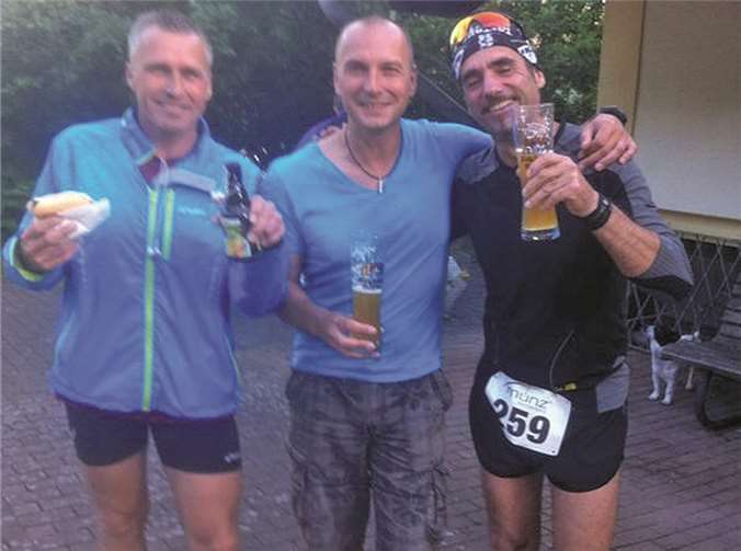 Lauftreff and friends : Konni Schwitalla, Pit und Frank in Alsbach.