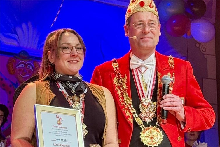 Laura Fuß und CCO- Elferratspräsident Markus Krapf.Foto: privat