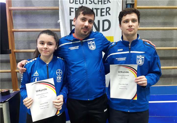 Laura Ziob, Marius Galatanu, Felix Kalter freuen sich über die erbrachten Leistungen.Foto: privat