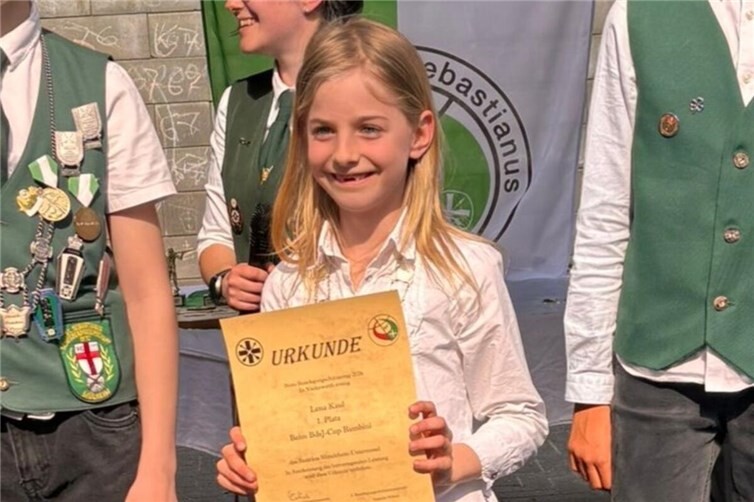 Lena Kaul - BambiniPrinzessin 2025/26 Niederwerth und Vize-Bambiniprinzessin 2026 im Bezirksverband Mittelrhein-Untermosel mit Qualifikation zum Diözesanprinzesinnenschießen in Kurtscheid.