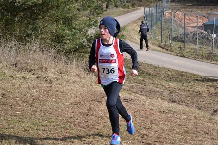 Lennart Mohr auf dem letzten Anstieg vor dem Ziel.  Privat