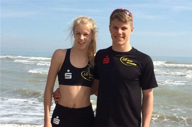 Lennert und Majtie Kolberg im italienischen Cervia. privat