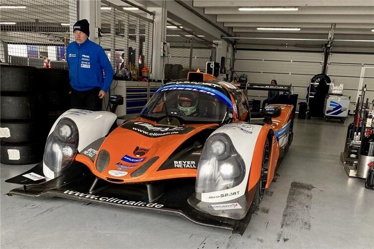 Leon Dreiser im LMP3-Fahrzeuge Team Rennsport Rössler bei seines ersten Test auf dem Hockenheimring. 