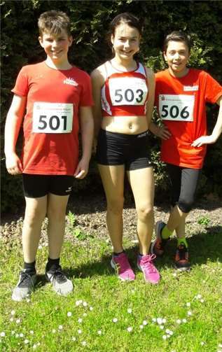 Leon Eder, Lea Rohs und Noah Ring konnten mit den Ergebnissen durchaus zufrieden sein. privat