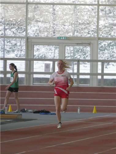 Leonie Kupser beim Sprint.  Quelle: DJK Ochtendung