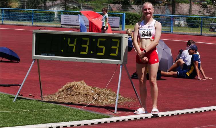 Leonie Kupser verfehlte über die 300 m Strecke nur knapp der Norm.