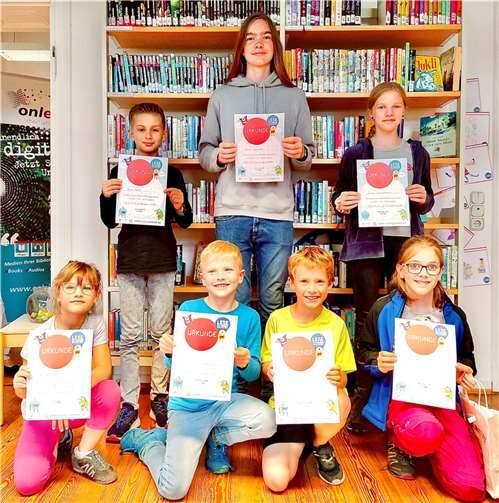Leseköniginnen und Lesekönige der Stadtbücherei Adenau. Foto: privat