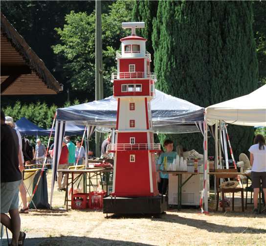 Leuchtturm auf dem Clubgelände.