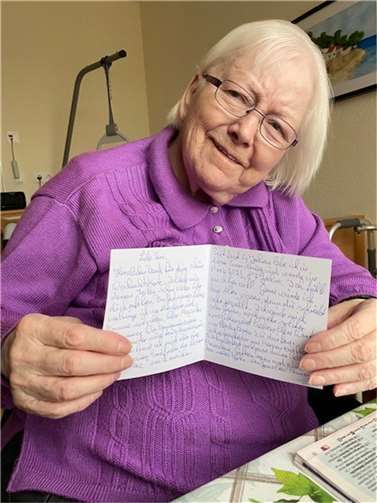 Liebevolle, selbst geschriebene Karten erreichten das Seniorenzentrum Katharina Kasper täglich. Foto: SeniorenzentrumKatharina Kasper