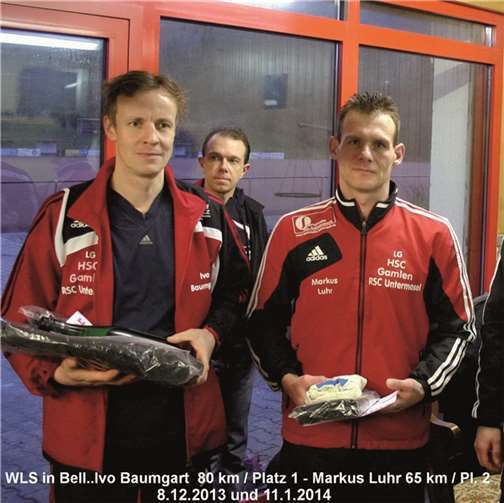 Liefen beachtliche 80 und 75 Kilometer: Ivo Baumgart (1.) und Markus Luhr (2.) in Bell.privat
