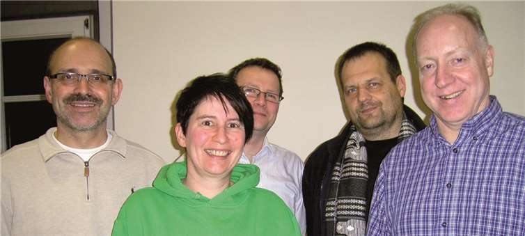 Listenwahl der GRÜNEN für die VG Maifeld: v.l.: Ronald Maltha, Birgit Meyreis, Frank Meyreis, Norbert Leimbach, Klaus Meurer. privat