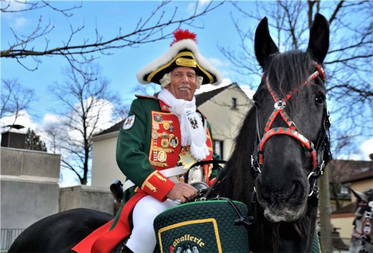 Literat des Stadtsoldatencorps Rheinbach, Wilfried Eichen, in der Kavelerie. 