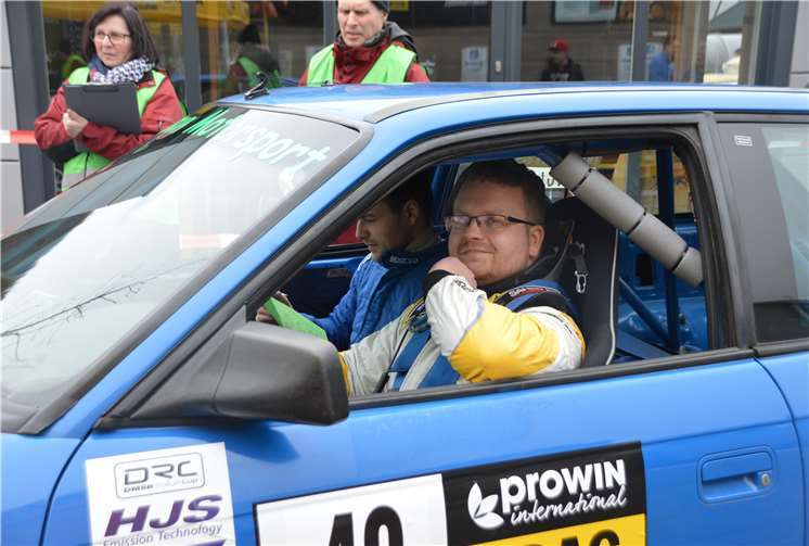 Lokalmatodor Kevin Müller kurz vor dem Start.