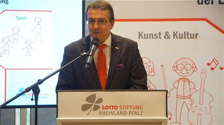 Lotto-Geschäftsführer Jürgen Häfner begrüßte als Hausherr die Gäste im Stammhaus von Lotto Rheinland-Pfalz.