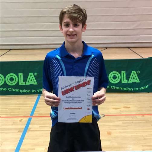 Louis Mesenholl sorgt beim TTC Ockenfels für Furore.privat