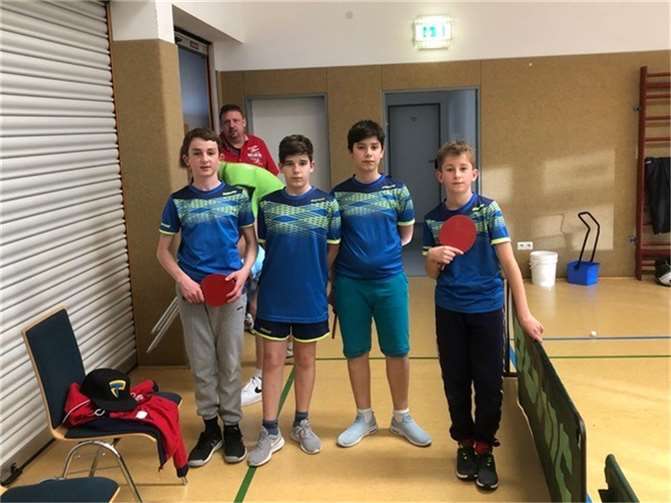 Louis Stehle, Svetoar Lalev, Veselin Lalev und Jan Kremer (v.l.n.r.) mussten sich dem Tabellenführer SV Oedingen geschlagen geben.