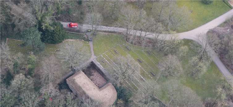 Luftbild des Tatortes. Foto: Polizei RLP