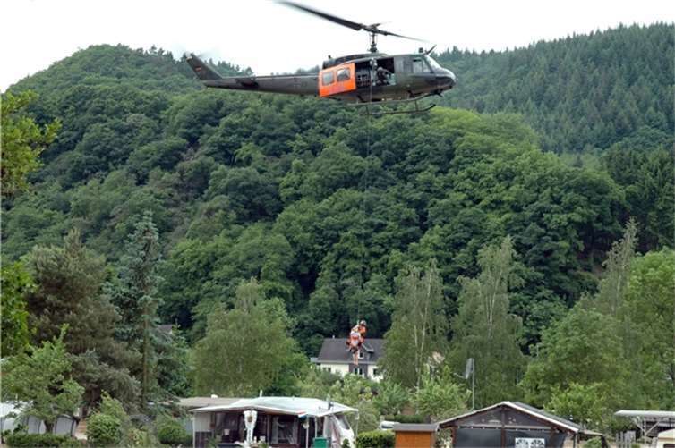 Luftrettung am Campingplatz