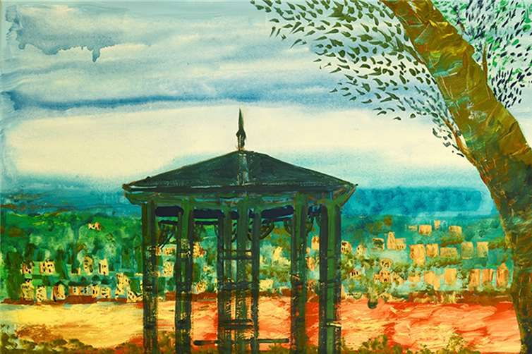 Luisentempelchen in den Koblenzer Rheinanlagen.