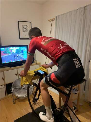 Lukas Geisbüsch bei der virtuellen Clubmeisterschaft.  Foto: privat