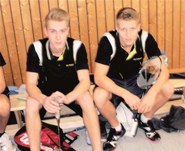 Lukas Lang und Steffen Baumecker verloren ihr Spiel gegen die Gäste aus Bergheim. privat