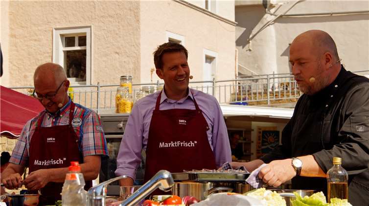 Lustig und fröhlich ging es zubeim Kochduell von Marktfrisch.