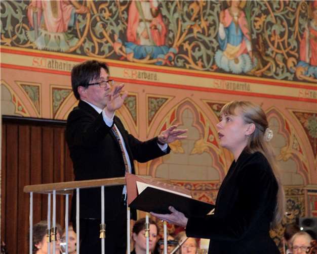 Lutz Brenner mit Solistin Anke Briegel (Sopranistin).