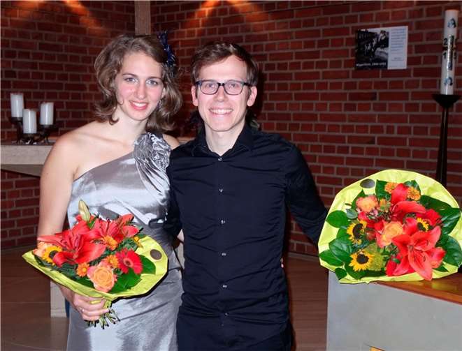 Lydia Krüger (Gesang) und Robert Aust (Klavier) begeisterten das Auditorium auf dem Liederabend in der Gnadenkirche.privat