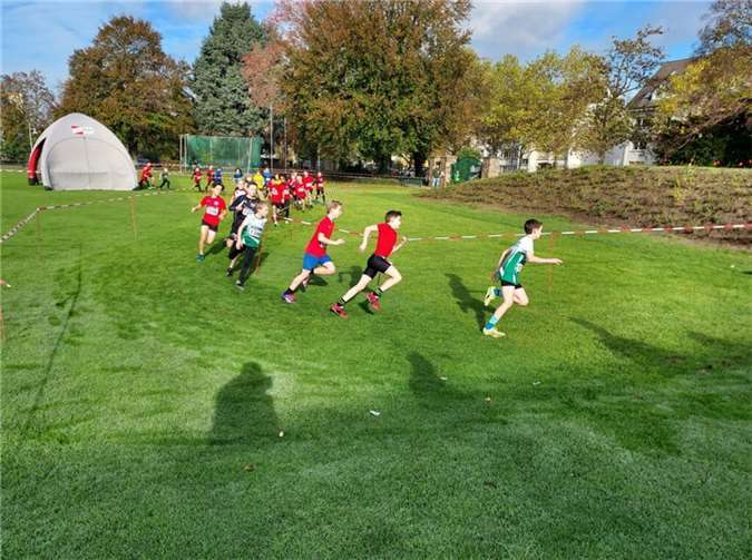 MSV-Leichtathleten beim Crosslauf in Leverkusen. Foto: privat
