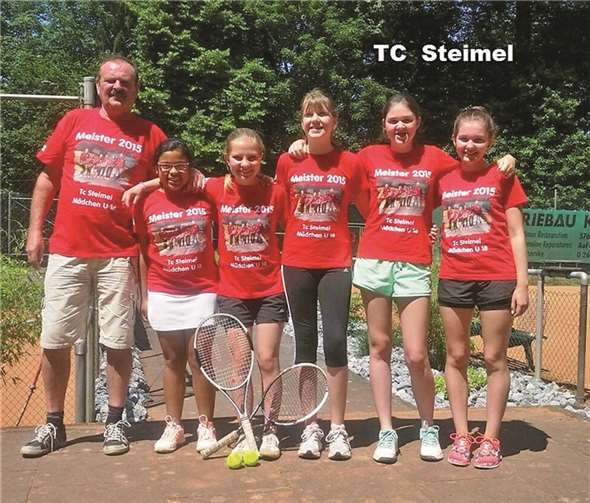 Mädchen U18 - v.l. Coach Detlef Eich, Michele-Dayana Eich, Vanessa Weller, Jil Dreidoppel, Kaja Beck und Ayleen Herder.Dietrich Rockenfeller/TC Steimel