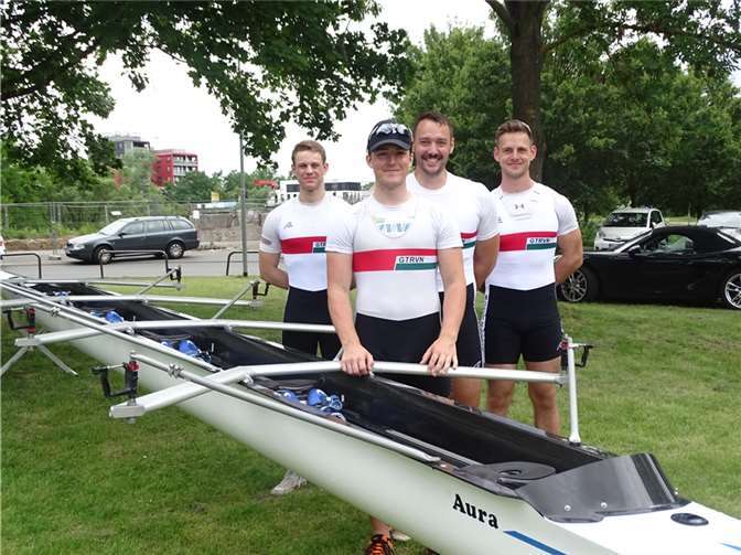 Männer-Doppelvierer: Ruben Falkenburg, Lukas Effert, Fabian Schönhütte und Melvin Hauschild.Foto: privat