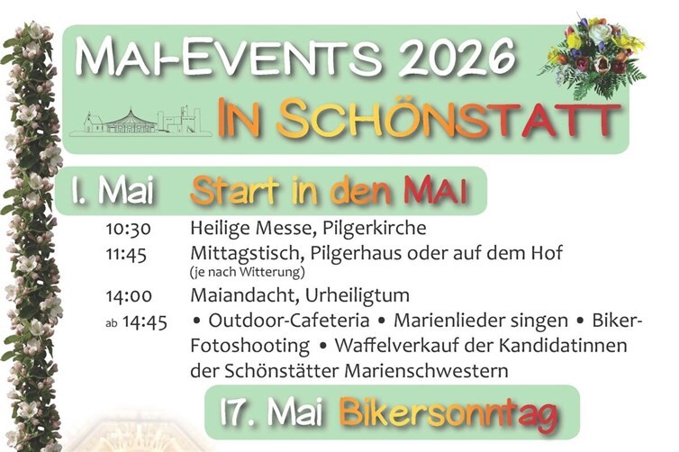 Mai-Events in Schönstatt Pilgerhaus