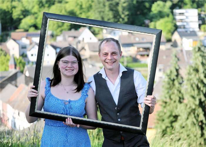 Maikönigspaar Julia-Marie Blum und Florian Gall.Foto: Jörg Niebergall