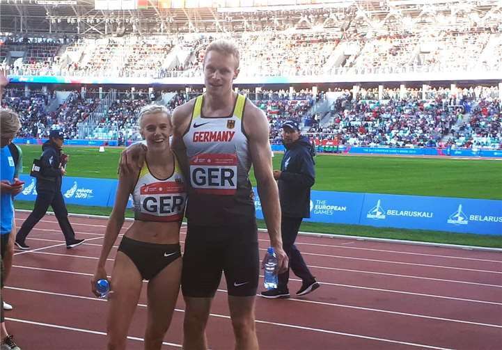 Maitje Kolberg mit Johannes Trefz.Foto: TuS Ahrweiler