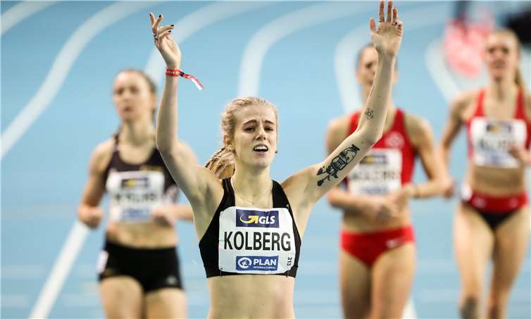 Majtie Kolberg gewann über 800 Meter als jüngste Teilnehmerin mit neuer persönlicher Bestzeit die Bronzemedaille.Foto: Beautiful Sports/Footcorner