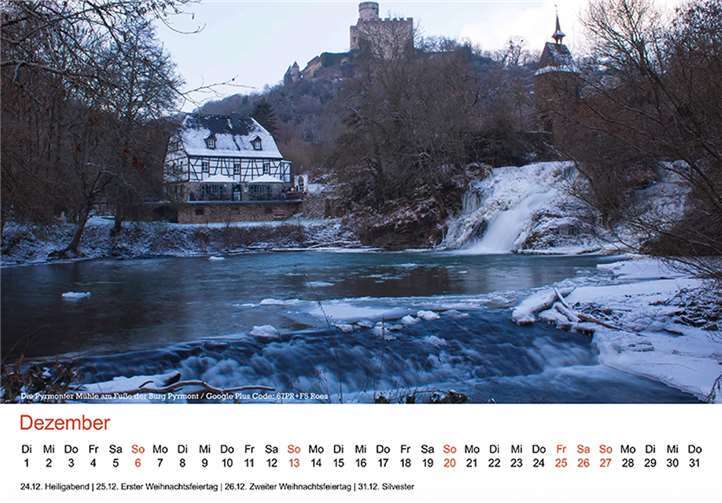 Malerische Aufnahmen aus der Region zeichnen den Kalender aus. Foto: Roland Schausten