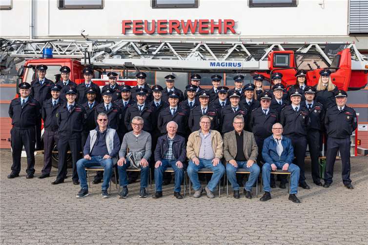 Mannschaft des Löschzuges im Jahr 2024.