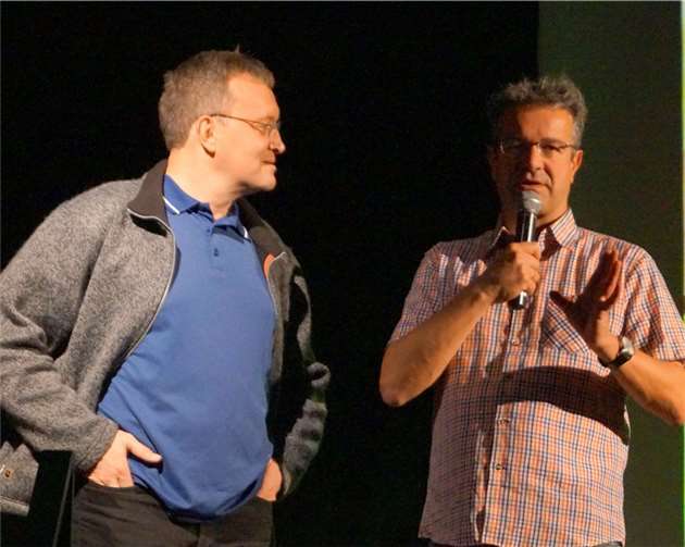 Manuel Andrack band das Publikum mit in seine Show mit ein.